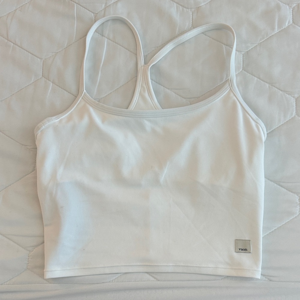 White - Vuori - XS crop tank
